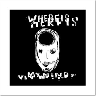 Where Is My Mind? - Pixies - Illustrated Lyrics - Inverted Posters and Art
